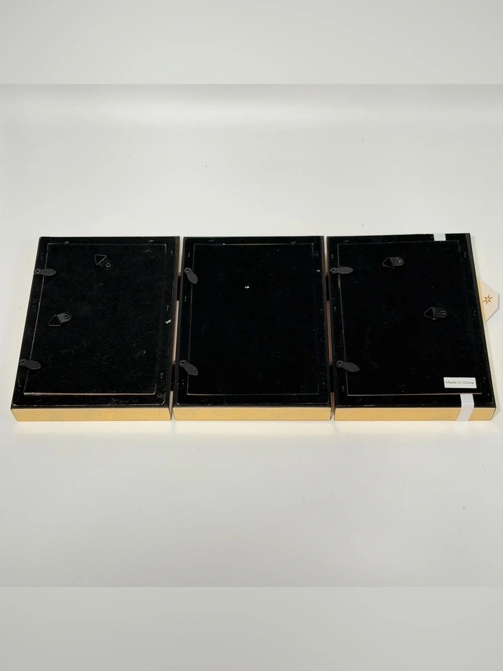 Lawrence Frames 4x6 Hinged Triple Picture Frame – Burnished Gold